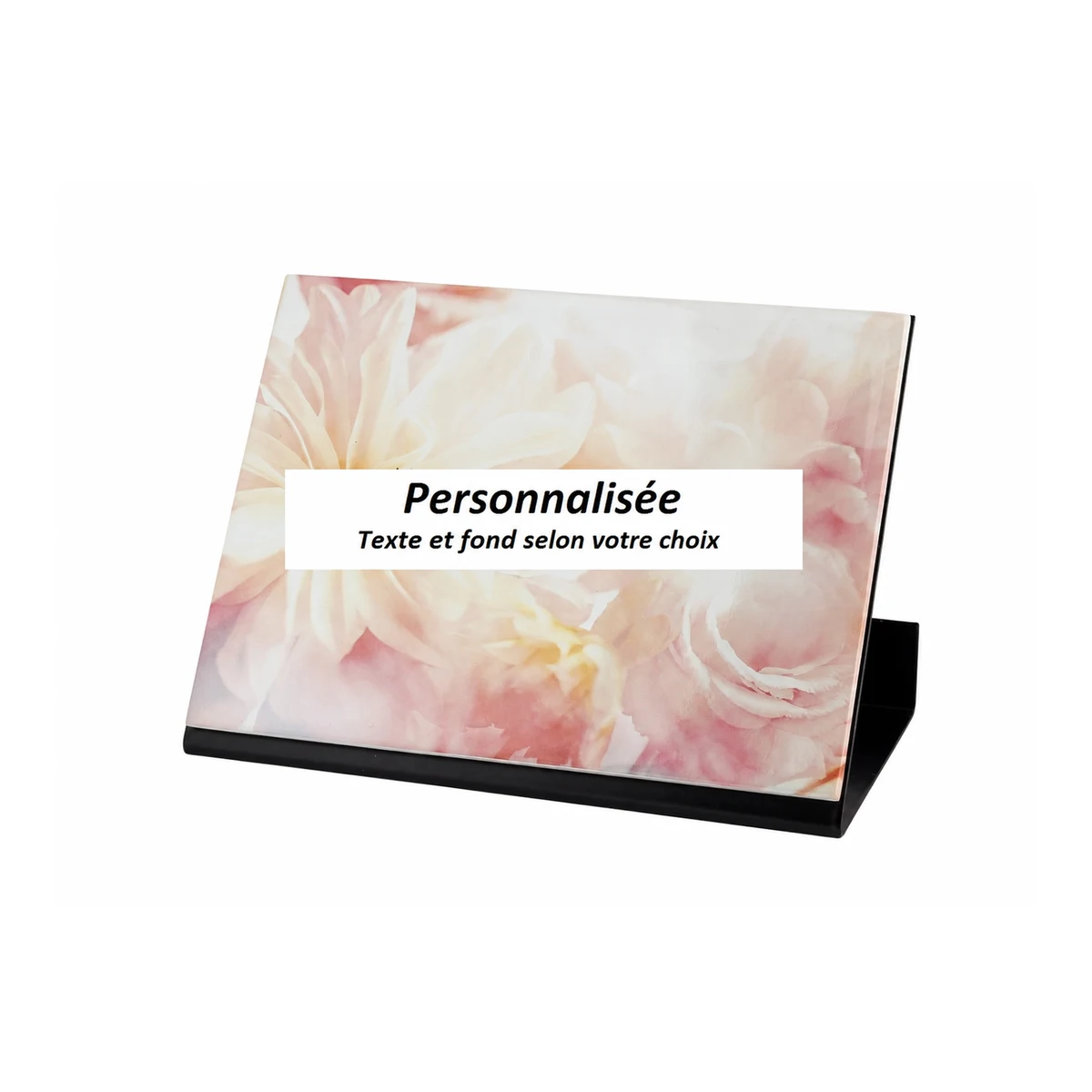 Plaque de texte personnalisée en porcelaine avec inscription française