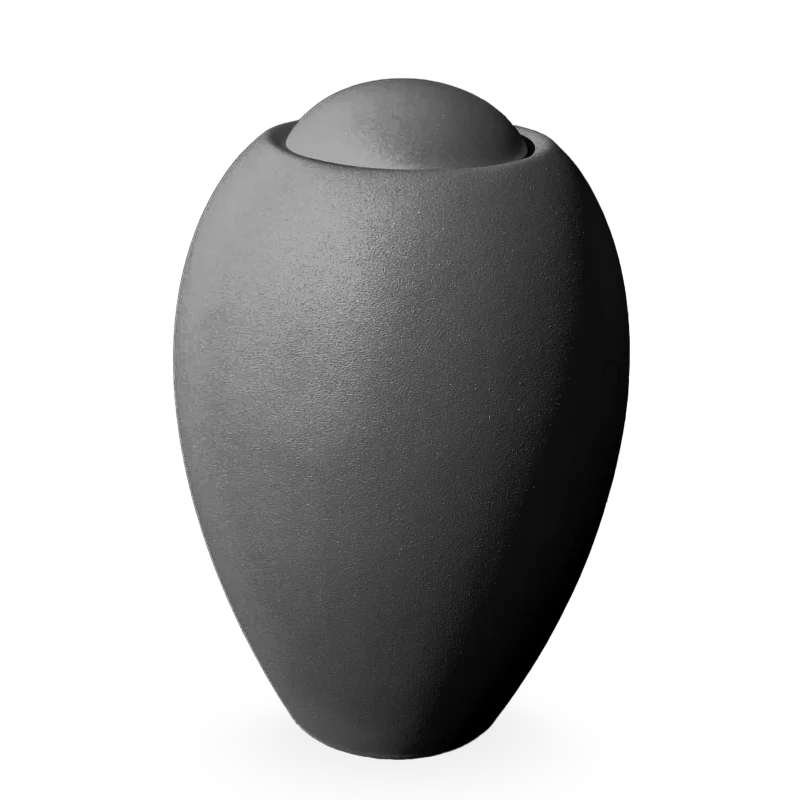 Urne contemporaine noire en céramique