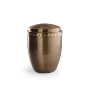 Urne classique en métal avec finition bronze