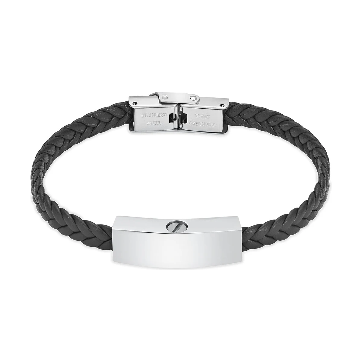 Bracelet noir tressé AB34 Noir