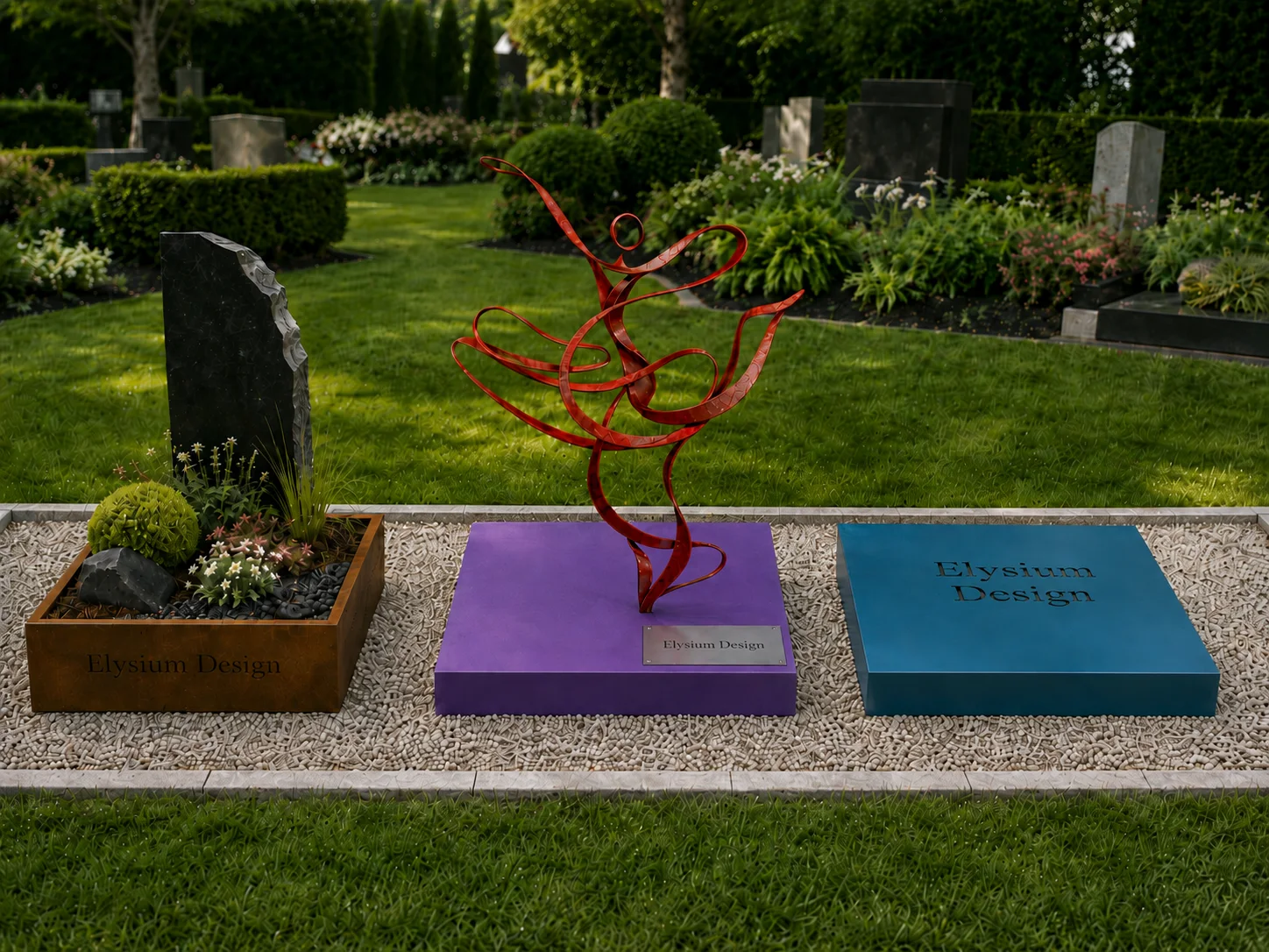 Cavurnes en acier corten, acier thermolaqué à motif découpé et forgé.