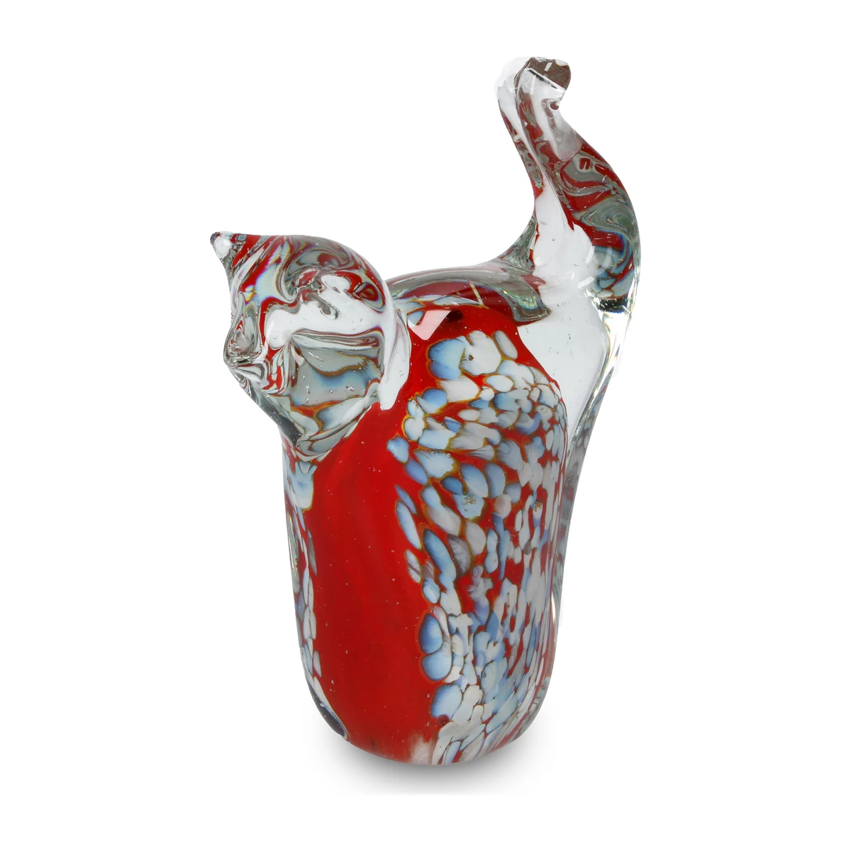 Mini-urne en verre cristal sculptée en forme de chat